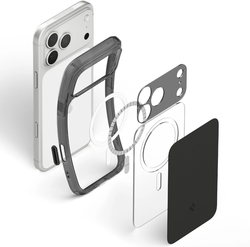 Dėklas Spigen Ultra Hybrid T MagSafe, matte juodas – iPhone 18 Pro Max/17 Pro Max