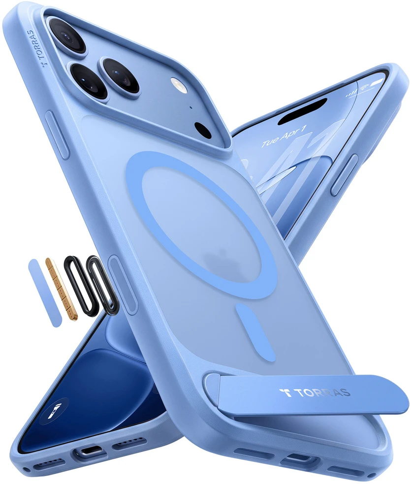 Dėklas Burga Torras Ostand L1, mėlynas – iPhone 18 Pro