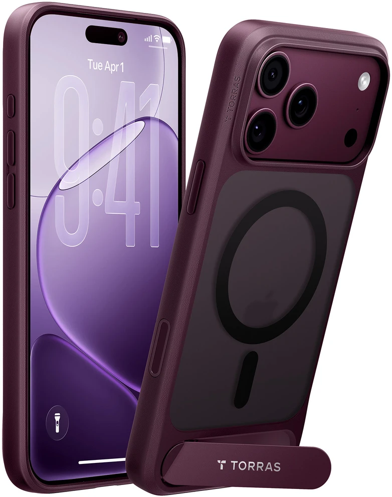 Dėklas Burga Torras Ostand L1, violetinė – iPhone 18 Pro