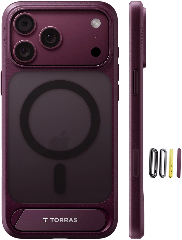 Dėklas Burga Torras Ostand L1, violetinė – iPhone 18 Pro