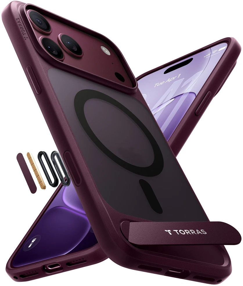 Dėklas Burga Torras Ostand L1, violetinė – iPhone 18 Pro