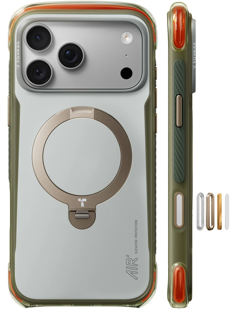 Dėklas Burga Torras Ostand Q3 Air Pro, alpine marble baltas – iPhone 18 Pro Max