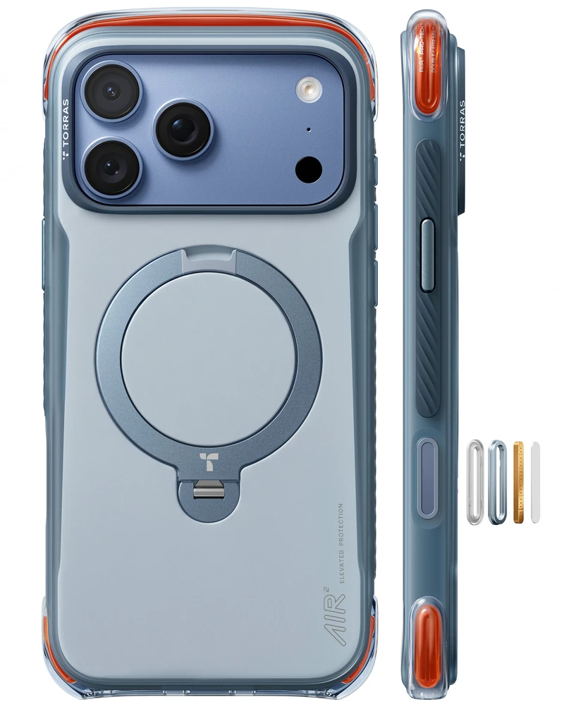 Dėklas Burga Torras Ostand Q3 Air Pro, polar slate mėlynas – iPhone 18 Pro