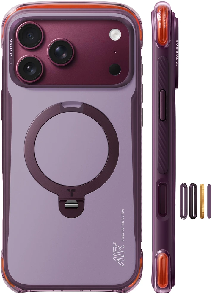 Dėklas Burga Torras Ostand Q3 Air Pro, violet summit violetinė – iPhone 18 Pro Max
