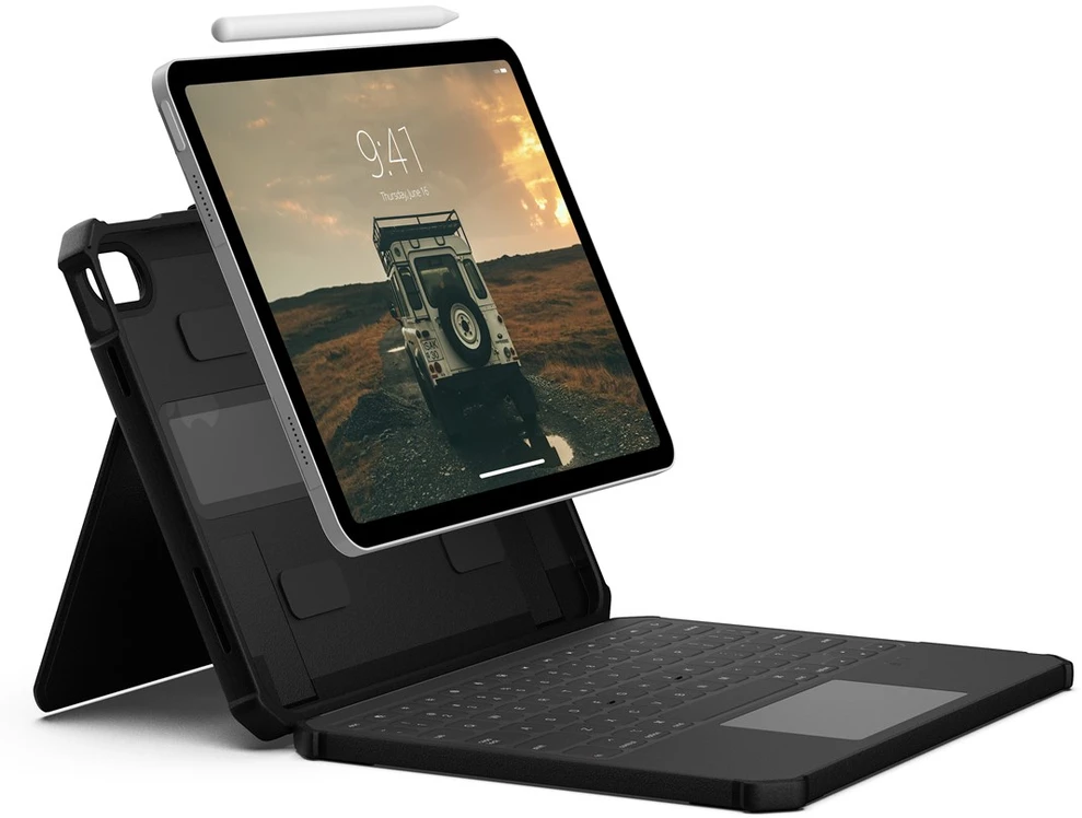 Carruzzo Urban Armor Gear 1K4009B14040 mobiliojo įrenginio klaviatūra QWERTY Anglų (JK) C tipo USB Juoda
