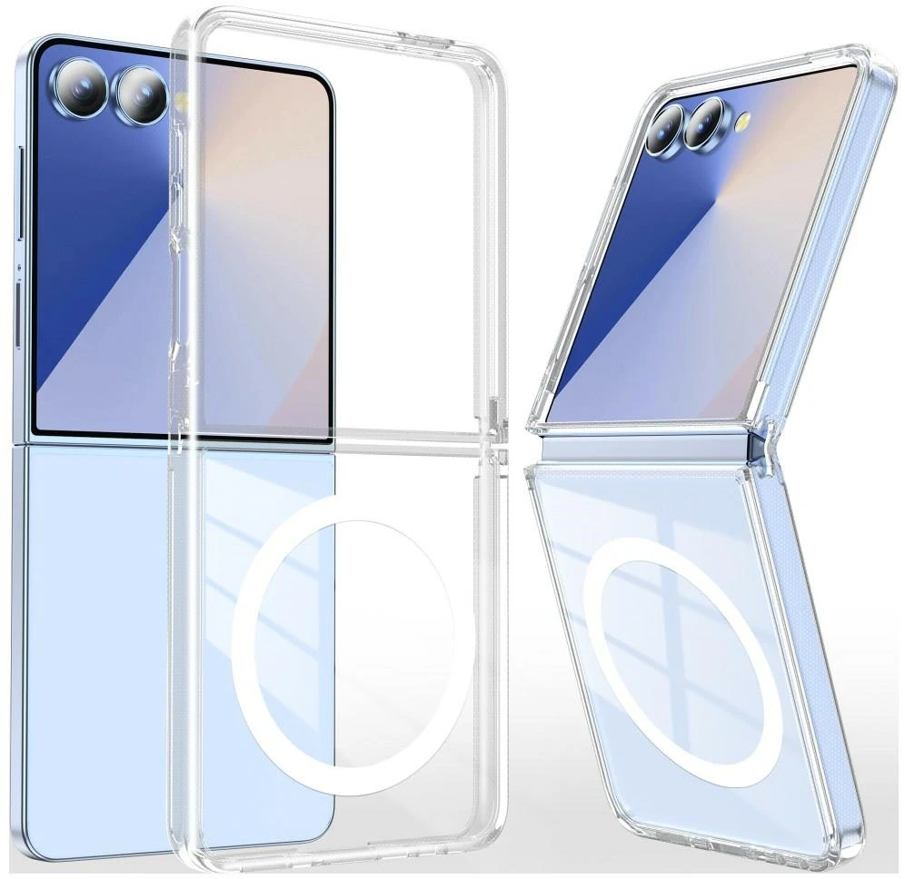 Dėklas Beline MagFlex, skirtas Samsung Galaxy Z Flip8, skaidrus