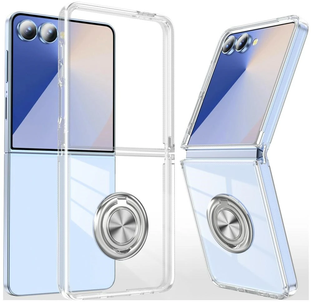 Dėklas Beline Ring, skirtas Samsung Galaxy Z Flip8, skaidrus