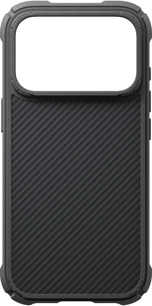 Dėklas PITAKA Cairn Case, skirtas iPhone 18 Pro / 17 Pro, juodas pilkas