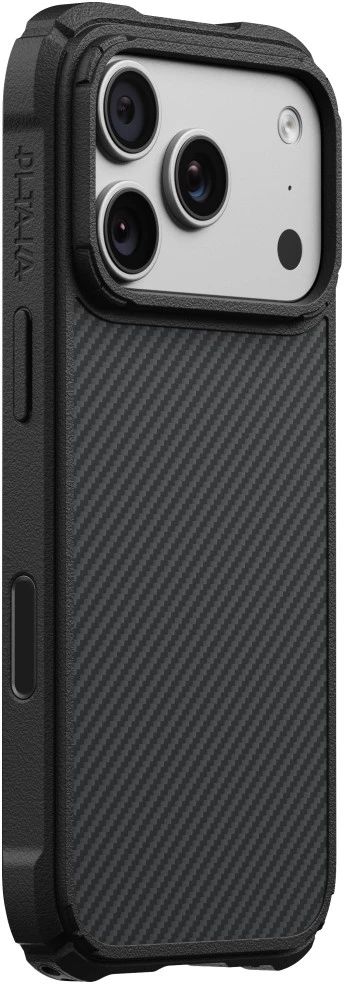 Dėklas PITAKA Cairn Case, skirtas iPhone 18 Pro / 17 Pro, juodas pilkas