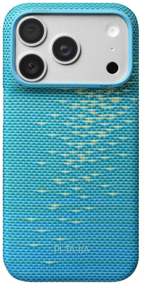 Dėklas PITAKA Edge MagSafe dėklas, skirtas iPhone 18 Pro / 17 Pro, lucid mėlynas