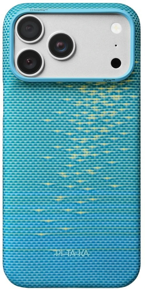 Dėklas PITAKA Edge MagSafe dėklas, skirtas iPhone 18 Pro Max / 17 Pro Max, lucid mėlynas
