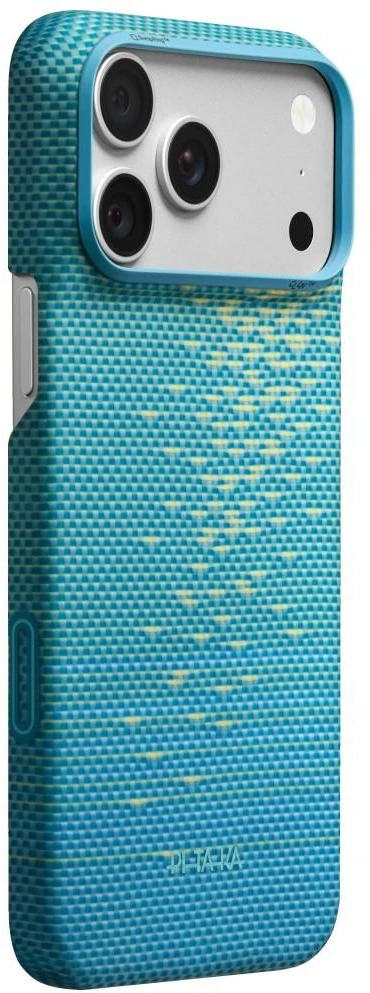 Dėklas PITAKA Edge MagSafe dėklas, skirtas iPhone 18 Pro Max / 17 Pro Max, lucid mėlynas