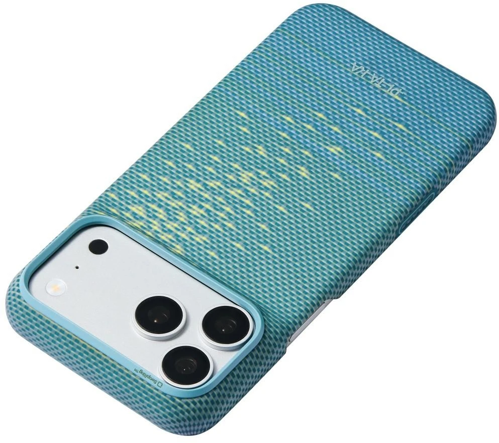 Dėklas PITAKA Edge MagSafe dėklas, skirtas iPhone 18 Pro Max / 17 Pro Max, lucid mėlynas