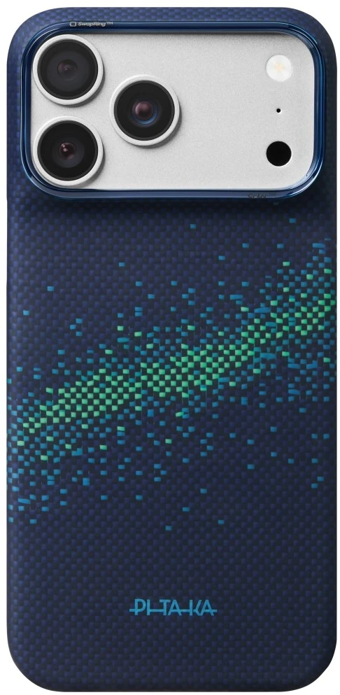 Dėklas PITAKA Edge Milky Way Galaxy 2.0, skirtas iPhone 18 Pro Max / 17 Pro Max, Nearfield Mėlyna