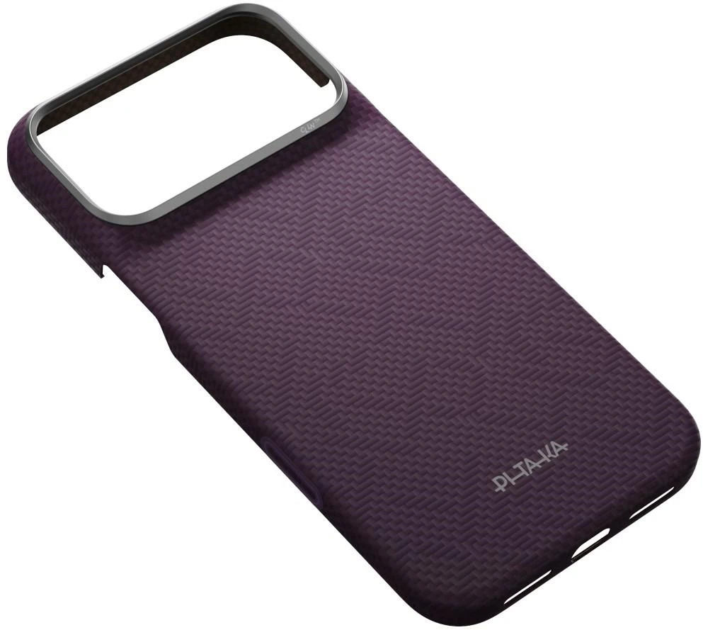 Dėklas PITAKA Edge PTK Weaving-Charoite MagSafe, skirtas iPhone 18 Pro Max / 17 Pro Max, violetinis