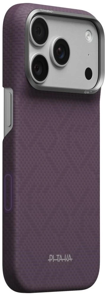 Dėklas PITAKA Edge PTK Weaving-Charoite MagSafe, skirtas iPhone 18 Pro / 17 Pro, violetinis