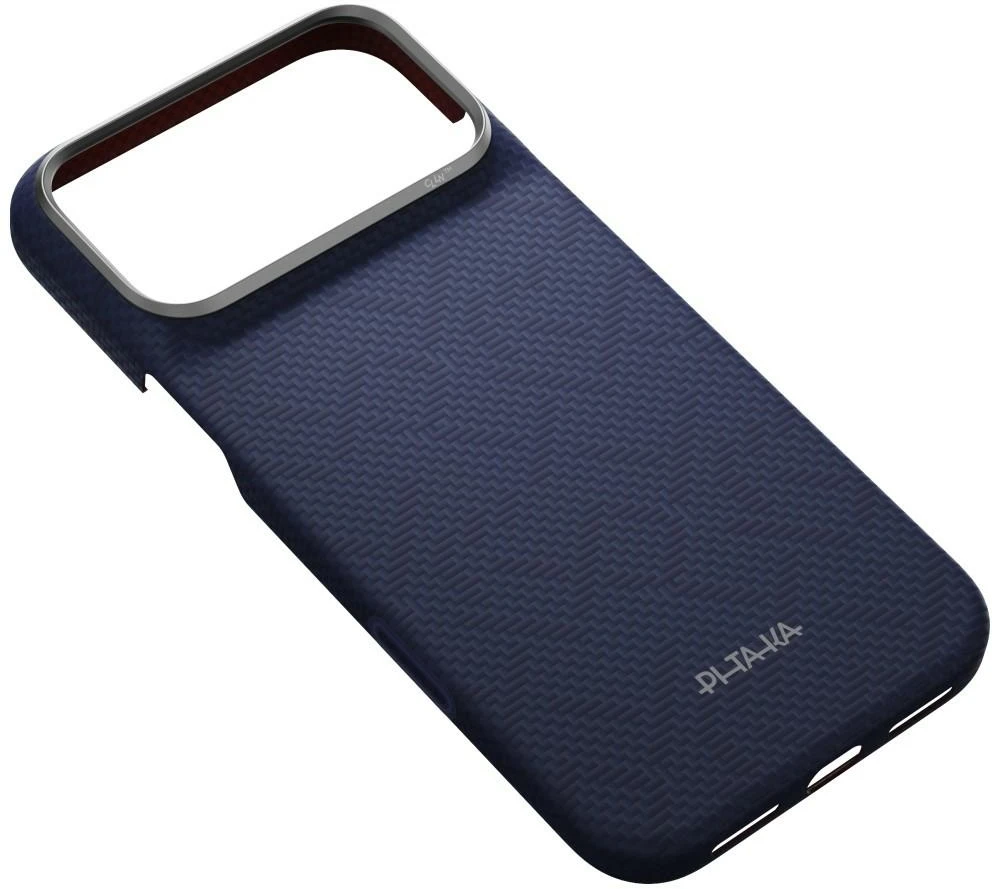 Dėklas PITAKA Edge PTK Weaving-Sapphire MagSafe, skirtas iPhone 18 Pro Max / 17 Pro Max, mėlynas