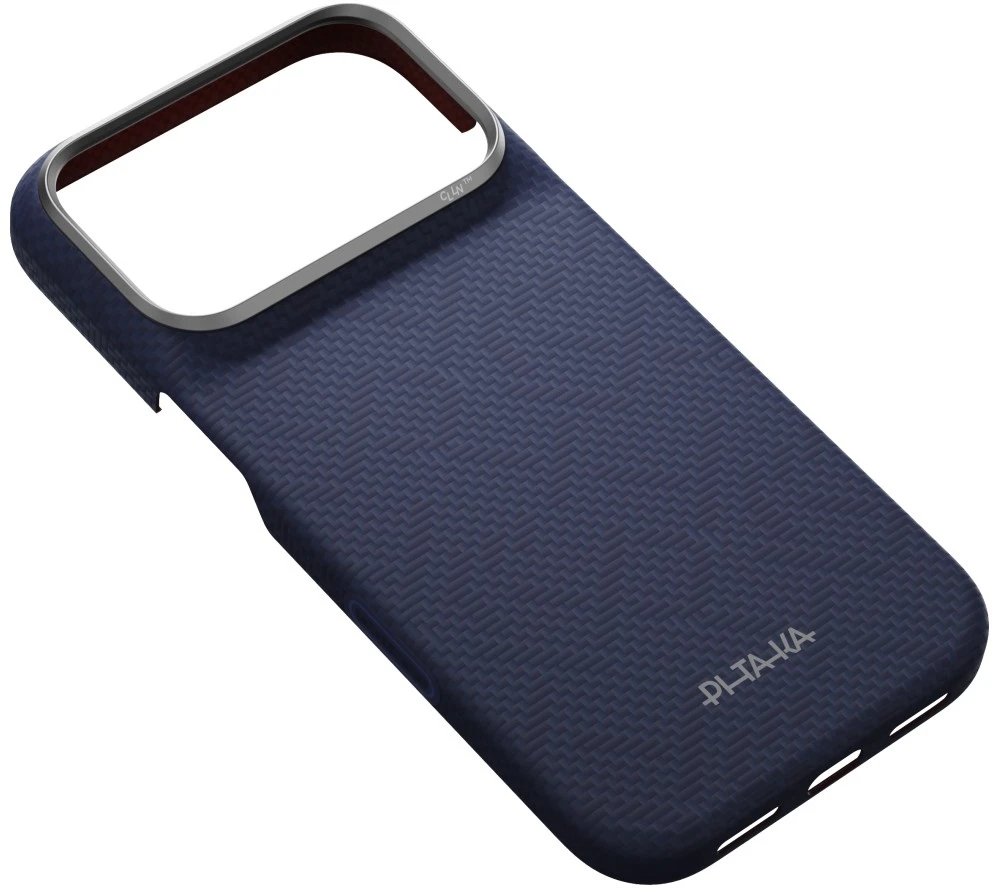 Dėklas PITAKA Edge PTK Weaving-Sapphire MagSafe, skirtas iPhone 18 Pro / 17 Pro, mėlynas