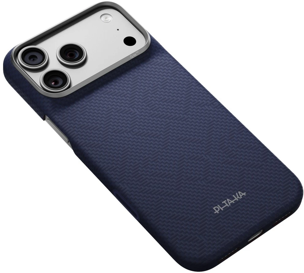 Dėklas PITAKA Edge PTK Weaving-Sapphire MagSafe, skirtas iPhone 18 Pro Max / 17 Pro Max, mėlynas
