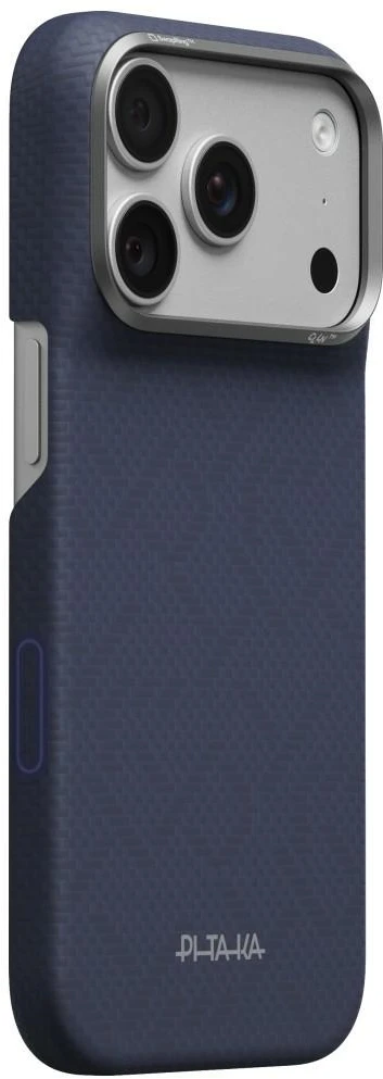 Dėklas PITAKA Edge PTK Weaving-Sapphire MagSafe, skirtas iPhone 18 Pro / 17 Pro, mėlynas