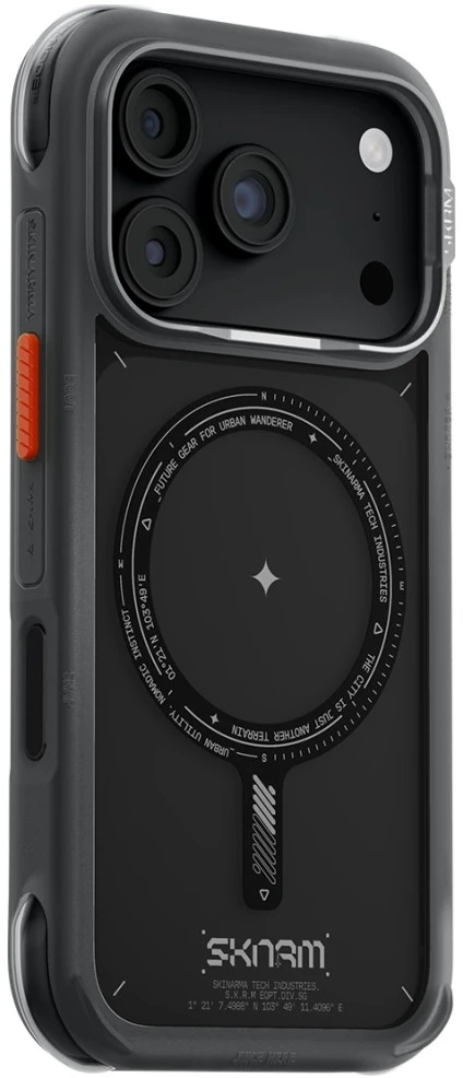 Dėklas Skinarma Avion MagSafe, skirtas iPhone 18 Pro / 17 Pro, juodas