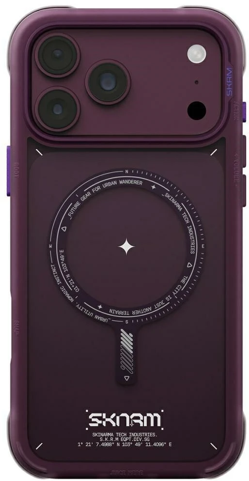Dėklas Skinarma Avion MagSafe, skirtas iPhone 18 Pro Max / 17 Pro Max, bordo spalvos