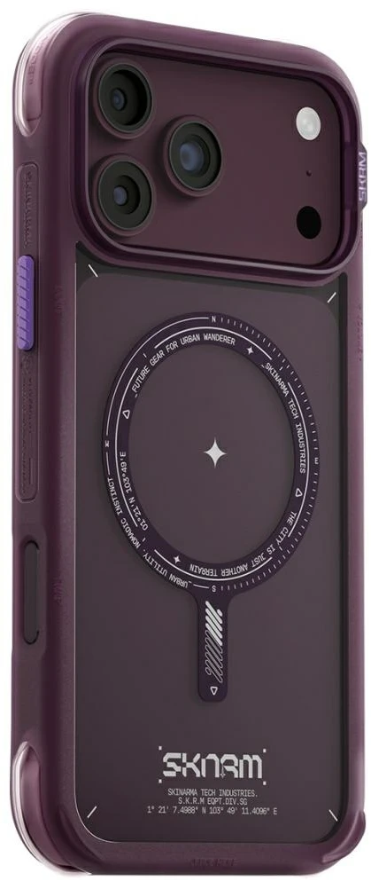 Dėklas Skinarma Avion MagSafe, skirtas iPhone 18 Pro Max / 17 Pro Max, bordo spalvos