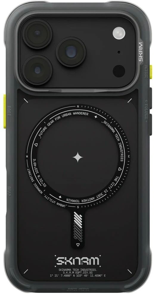 Dėklas Skinarma Avion MagSafe, skirtas iPhone 18 Pro / 17 Pro, juodas