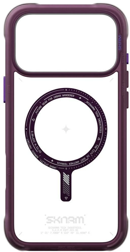 Dėklas Skinarma Avion MagSafe, skirtas iPhone 18 Pro Max / 17 Pro Max, bordo spalvos