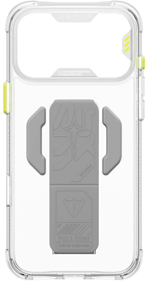 Dėklas Skinarma Helio CE Grip Stand, skirtas iPhone 18 Pro Max / 17 Pro Max, skaidrus