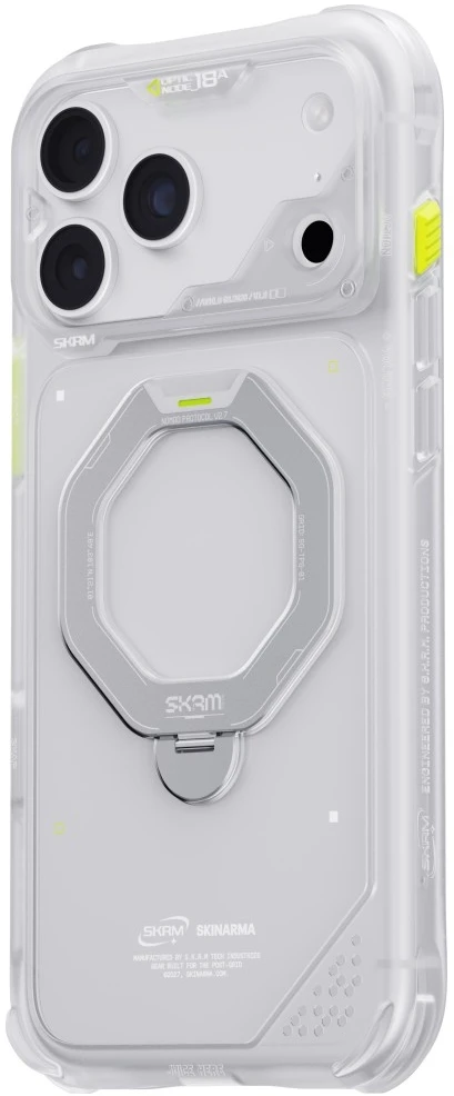 Dėklas Case Skinarma Saturn MagSafe + Rotating Kick Stand do iPhone 18 Pro Max / 17 Pro Max Frost