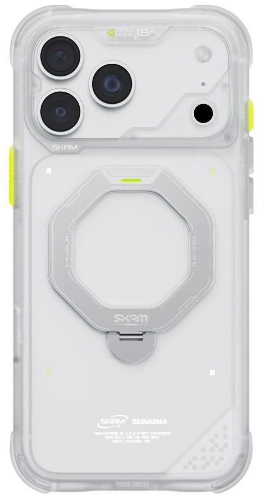 Dėklas Case Skinarma Saturn MagSafe + Rotating Kick Stand do iPhone 18 Pro Max / 17 Pro Max Frost