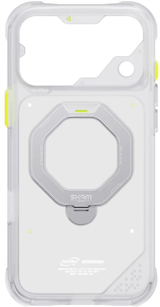 Dėklas Case Skinarma Saturn MagSafe + Rotating Kick Stand do iPhone 18 Pro Max / 17 Pro Max Frost