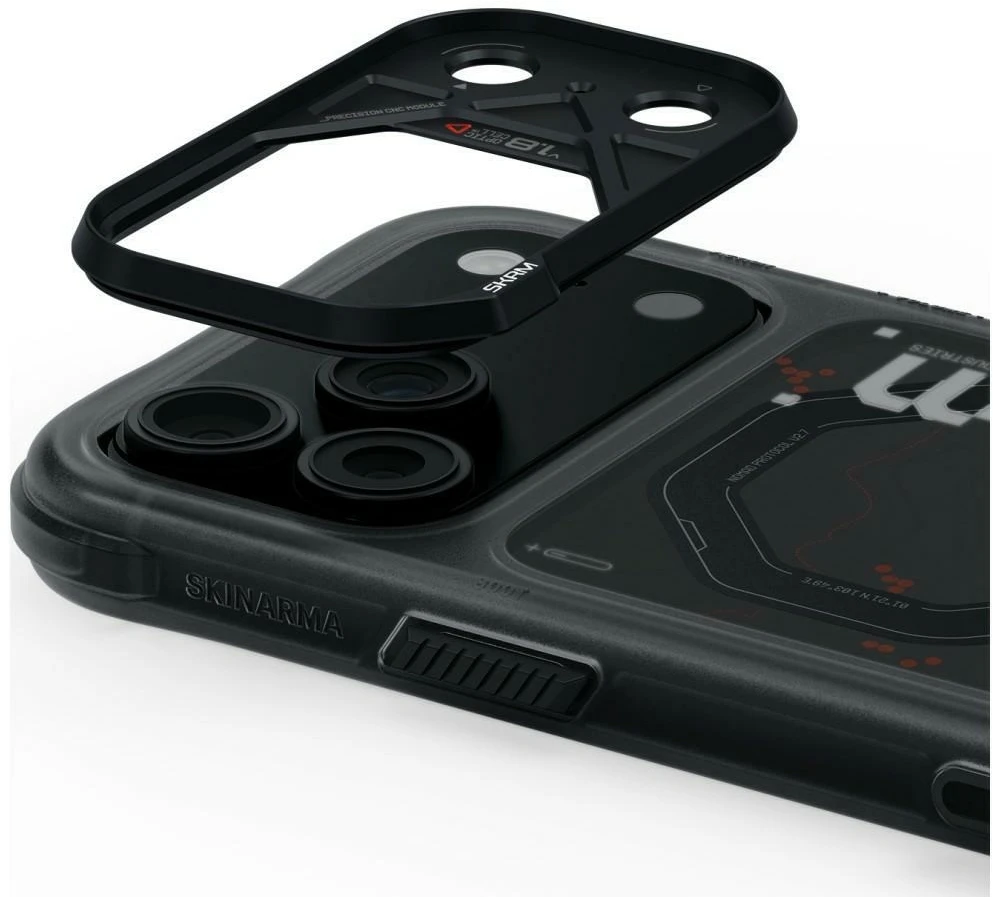 Dėklas Skinarma Sonar MagSafe, skirtas iPhone 18 Pro / 17 Pro, juodas