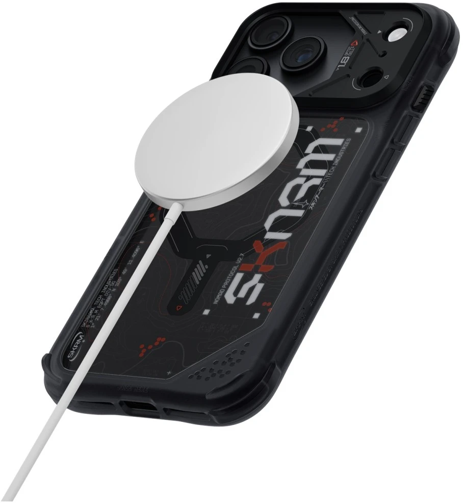 Dėklas Skinarma Sonar MagSafe, skirtas iPhone 18 Pro / 17 Pro, juodas