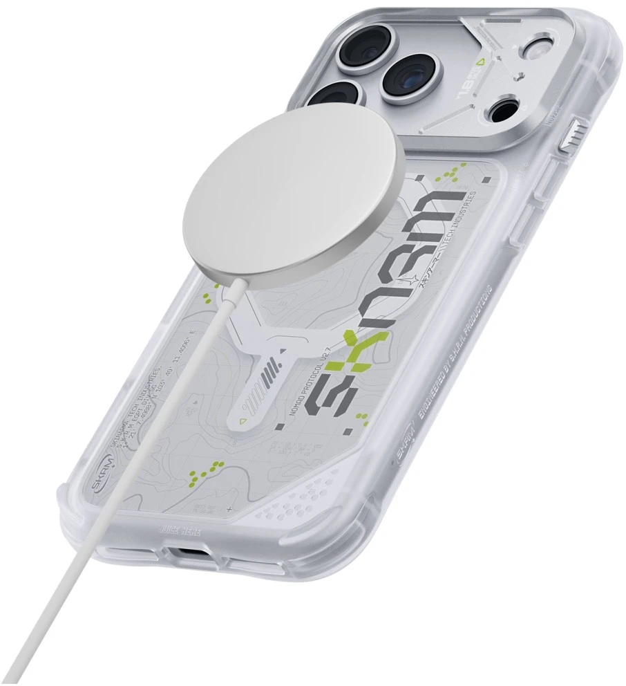 Dėklas Skinarma Sonar MagSafe, skirtas iPhone 18 Pro Max / 17 Pro Max, baltas