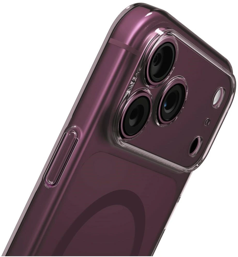 Dėklas UNIQ Airsuit, skirtas iPhone 18 Pro Max / 17 Pro Max, su Magclick įkrovimu, bordo spalvos