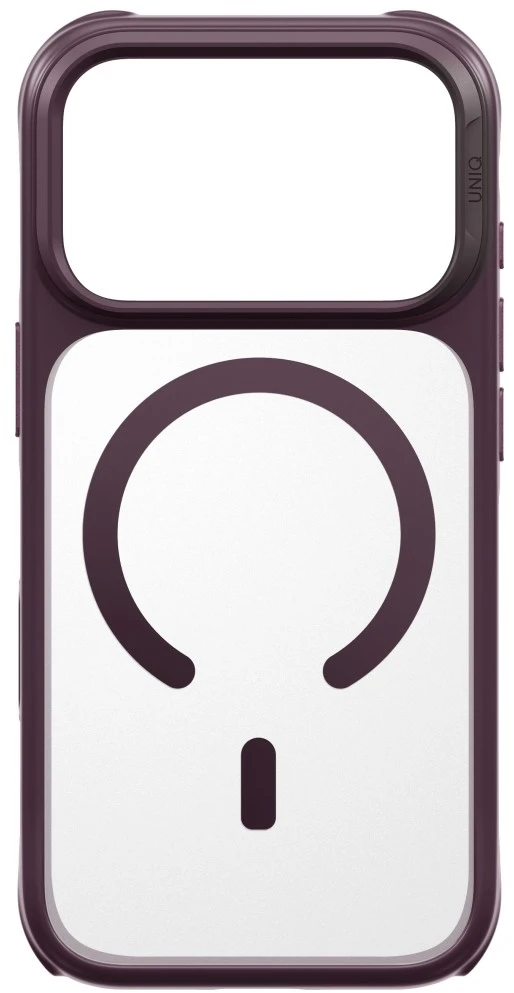 Dėklas UNIQ Veren, skirtas iPhone 18 Pro / 17 Pro, su Magclick įkrovimo funkcija, bordo spalvos