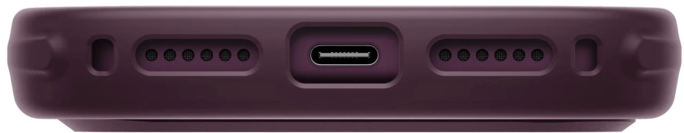 Dėklas UNIQ Veren, skirtas iPhone 18 Pro Max / 17 Pro Max, su Magclick įkrovimo funkcija, bordo spalvos