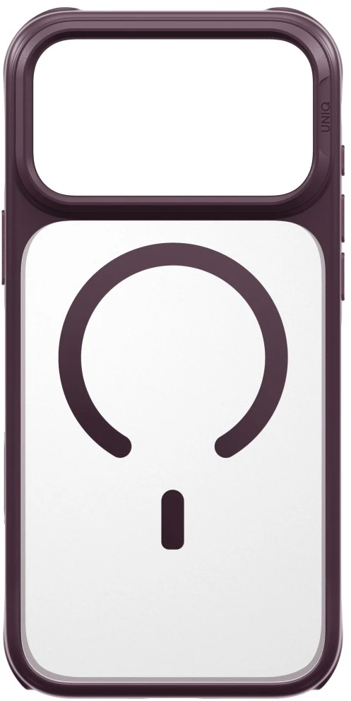 Dėklas UNIQ Veren, skirtas iPhone 18 Pro Max / 17 Pro Max, su Magclick įkrovimo funkcija, bordo spalvos
