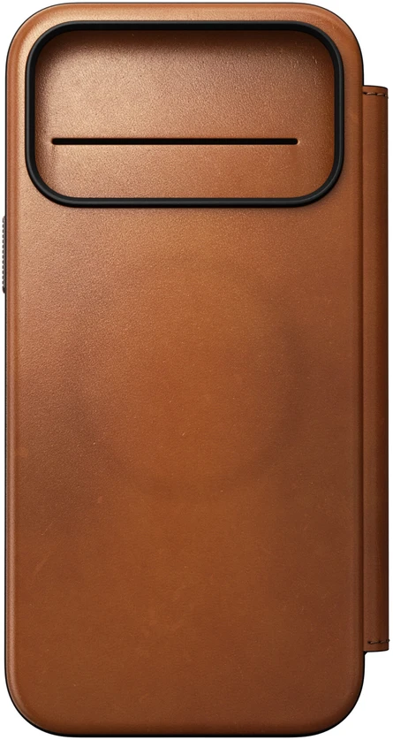 Dėklas Cases and Covers - Flip Nomad Modern Leather Folio, saddle (Horween) – iPhone 18 Pro Max/17 Pro Max