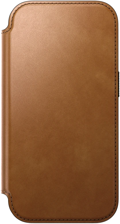 Dėklas Cases and Covers - Flip Nomad Modern Leather Folio, english tan – iPhone 18 Pro/17 Pro