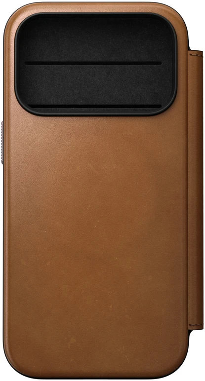 Dėklas Cases and Covers - Flip Nomad Modern Leather Folio, english tan – iPhone 18 Pro/17 Pro