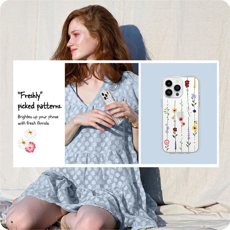 Dėklas Spigen Cyrill Cecile, gėlių sodas - iPhone 14 Pro