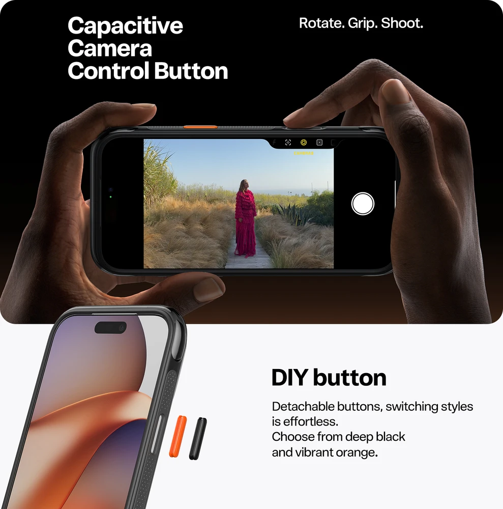 Dėklas Cases And Covers Dėklai ir dangteliai Torras Ostand O Air, obsidian juodas – Apple iPhone 17 Pro
