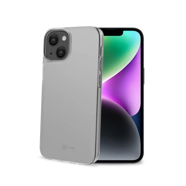 Dėklas CELLY gelinės odos galinis dangtelis Apple iPhone 14, skaidrus