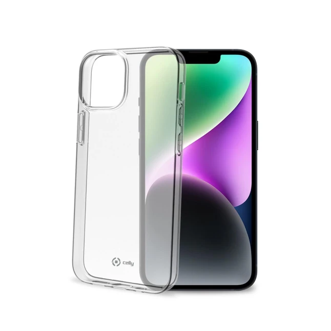 Dėklas CELLY gelinės odos galinis dangtelis Apple iPhone 14, skaidrus