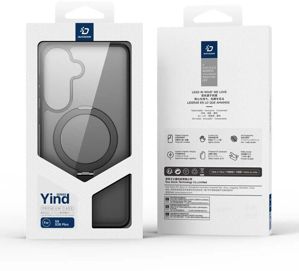 Dėklas Dux Ducis Yind Magnetic Stand Samsung S947 S26 Plus juodas