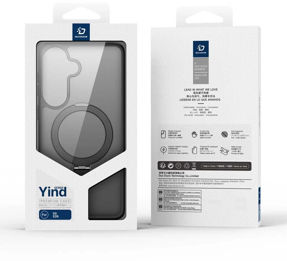 Dėklas Dux Ducis Yind Magnetic Stand Samsung S942 S26 juodas