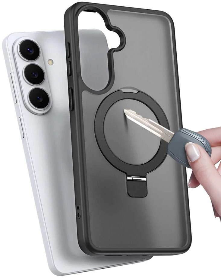 Dėklas Dux Ducis Yind Magnetic Stand Samsung S942 S26 juodas